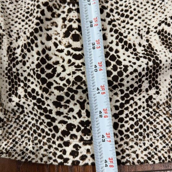 NEW Free People S Wild Nights Animal Print Long Duster cardigan Brown Cream Boho - Picture 13 of 14